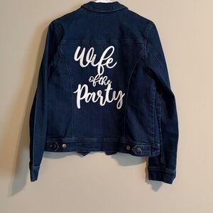 Jones New York Jeans Dark Blue Denim Jean Jacket